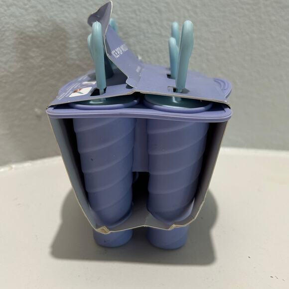 GOURMET Purple Spiral Ice Pop Molds Drip Free Sticks Makes 6 Popsicles - Picture 4 of 4